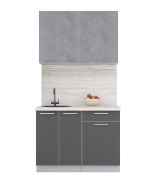 ГОТОВАЯ КУХНЯ ПЛАСТИК 1,1А (ОКСИД ТЕМНЫЙ/ ШТОРМ)