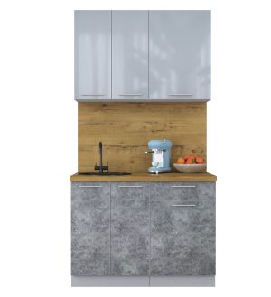 ГОТОВАЯ КУХНЯ ПЛАСТИК 1,1А (ТУМАННЫЙ ГЛЯНЕЦ/ МРАМОР)