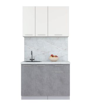 ГОТОВАЯ КУХНЯ ПЛАСТИК 1,1А (ЗЕФИРНЫЙ/ ОКСИД ТЕМНЫЙ)