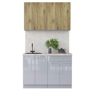 ГОТОВАЯ КУХНЯ ПЛАСТИК 1,2А (ДУБ ЭПОКСИД/ ТУМАННЫЙ ГЛЯНЕЦ)