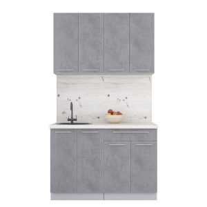 ГОТОВАЯ КУХНЯ ПЛАСТИК 1,2А (ОКСИД ТЕМНЫЙ/ ОКСИД ТЕМНЫЙ)