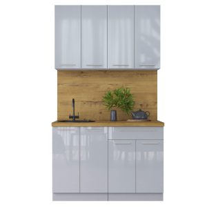 ГОТОВАЯ КУХНЯ ПЛАСТИК 1,2А (ТУМАННЫЙ ГЛЯНЕЦ/ ТУМАННЫЙ ГЛЯНЕЦ)