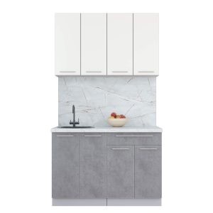 ГОТОВАЯ КУХНЯ ПЛАСТИК 1,2А (ЗЕФИРНЫЙ/ ОКСИД ТЕМНЫЙ)