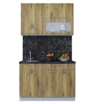 ГОТОВАЯ КУХНЯ ПЛАСТИК 1,2В (ДУБ ЭПОКСИД/ ДУБ ЭПОКСИД)