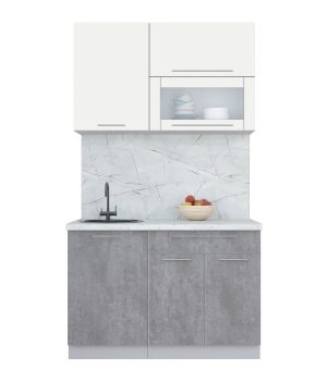 ГОТОВАЯ КУХНЯ ПЛАСТИК 1,2В (ЗЕФИРНЫЙ/ ОКСИД ТЕМНЫЙ)