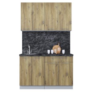 ГОТОВАЯ КУХНЯ ПЛАСТИК 1,3А (ДУБ ЭПОКСИД/ ДУБ ЭПОКСИД)