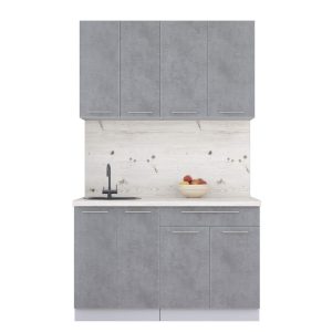 ГОТОВАЯ КУХНЯ ПЛАСТИК 1,3А (ОКСИД ТЕМНЫЙ/ ОКСИД ТЕМНЫЙ)