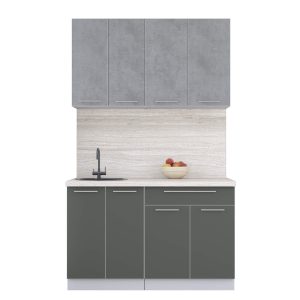 ГОТОВАЯ КУХНЯ ПЛАСТИК 1,3А (ОКСИД ТЕМНЫЙ/ ШТОРМ)