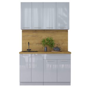 ГОТОВАЯ КУХНЯ ПЛАСТИК 1,3А (ТУМАННЫЙ ГЛЯНЕЦ/ ТУМАННЫЙ ГЛЯНЕЦ)