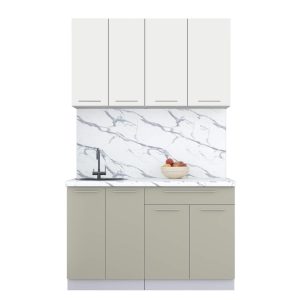 ГОТОВАЯ КУХНЯ ПЛАСТИК 1,3А (ЗЕФИРНЫЙ/ ЛАТТЕ)