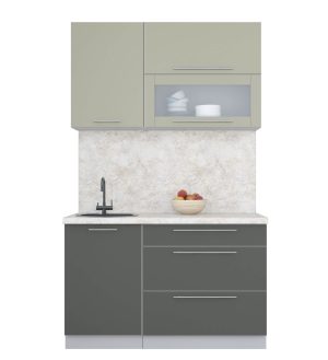 ГОТОВАЯ КУХНЯ ПЛАСТИК 1,3В (ЛАТТЕ/ ШТОРМ)