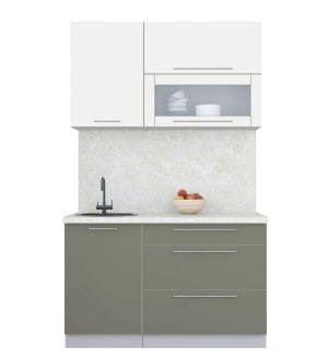 ГОТОВАЯ КУХНЯ ПЛАСТИК 1,3В (ЗЕФИРНЫЙ/ КВАРЦЕВЫЙ)