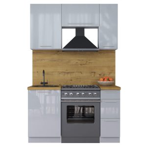 ГОТОВАЯ КУХНЯ ПЛАСТИК 1,4А (ТУМАННЫЙ ГЛЯНЕЦ/ ТУМАННЫЙ ГЛЯНЕЦ)