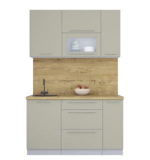 ГОТОВАЯ КУХНЯ ПЛАСТИК 1,4В (ЛАТТЕ/ ЛАТТЕ)