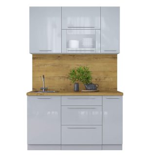 ГОТОВАЯ КУХНЯ ПЛАСТИК 1,4В (ТУМАННЫЙ ГЛЯНЕЦ/ ТУМАННЫЙ ГЛЯНЕЦ)