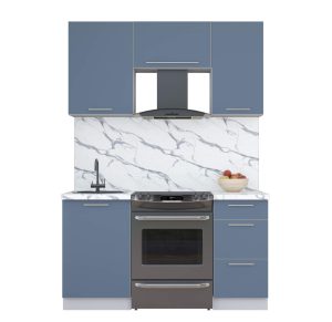 ГОТОВАЯ КУХНЯ ПЛАСТИК 1,5А (АРКТИЧЕСКИЙ/ АРКТИЧЕСКИЙ)