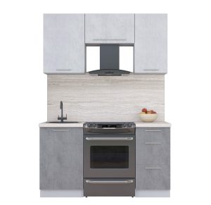 ГОТОВАЯ КУХНЯ ПЛАСТИК 1,5А (ОКСИД СВЕТЛЫЙ/ ОКСИД ТЕМНЫЙ)