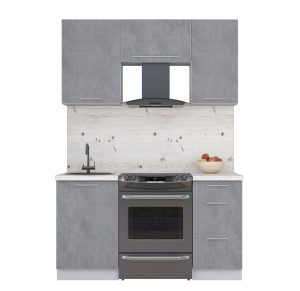 ГОТОВАЯ КУХНЯ ПЛАСТИК 1,5А (ОКСИД ТЕМНЫЙ/ ОКСИД ТЕМНЫЙ)