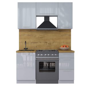 ГОТОВАЯ КУХНЯ ПЛАСТИК 1,5А (ТУМАННЫЙ ГЛЯНЕЦ/ ТУМАННЫЙ ГЛЯНЕЦ)