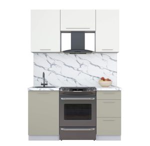 ГОТОВАЯ КУХНЯ ПЛАСТИК 1,5А (ЗЕФИРНЫЙ/ ЛАТТЕ)