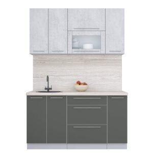 ГОТОВАЯ КУХНЯ ПЛАСТИК 1,5В (ОКСИД СВЕТЛЫЙ/ ШТОРМ)