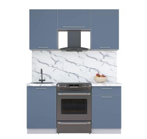 ГОТОВАЯ КУХНЯ ПЛАСТИК 1,6А (АРКТИЧЕСКИЙ/ АРКТИЧЕСКИЙ)