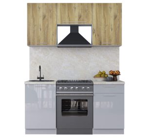 ГОТОВАЯ КУХНЯ ПЛАСТИК 1,6А (ДУБ ЭПОКСИД/ ТУМАННЫЙ ГЛЯНЕЦ)