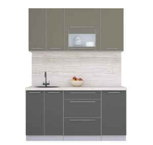 ГОТОВАЯ КУХНЯ ПЛАСТИК 1,6В (КВАРЦЕВЫЙ/ ШТОРМ)