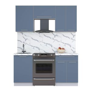 ГОТОВАЯ КУХНЯ ПЛАСТИК 1,7А (АРКТИЧЕСКИЙ/ АРКТИЧЕСКИЙ)