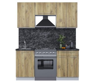 ГОТОВАЯ КУХНЯ ПЛАСТИК 1,7А (ДУБ ЭПОКСИД/ ДУБ ЭПОКСИД)