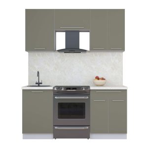 ГОТОВАЯ КУХНЯ ПЛАСТИК 1,7А (КВАРЦЕВЫЙ/ КВАРЦЕВЫЙ)