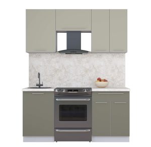 ГОТОВАЯ КУХНЯ ПЛАСТИК 1,7А (ЛАТТЕ/ КВАРЦЕВЫЙ)