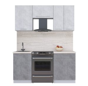 ГОТОВАЯ КУХНЯ ПЛАСТИК 1,7А (ОКСИД СВЕТЛЫЙ/ ОКСИД ТЕМНЫЙ)