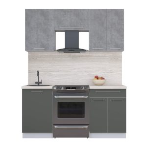 ГОТОВАЯ КУХНЯ ПЛАСТИК 1,7А (ОКСИД ТЕМНЫЙ/ ШТОРМ)