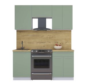 ГОТОВАЯ КУХНЯ ПЛАСТИК 1,7А (ПОЛЫНЬ/ ПОЛЫНЬ)