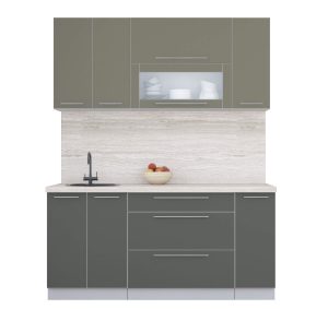 ГОТОВАЯ КУХНЯ ПЛАСТИК 1,7В (КВАРЦЕВЫЙ/ ШТОРМ)