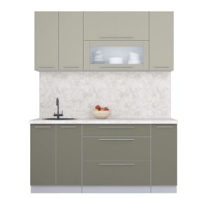 ГОТОВАЯ КУХНЯ ПЛАСТИК 1,7В (ЛАТТЕ/ КВАРЦЕВЫЙ)