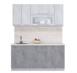 ГОТОВАЯ КУХНЯ ПЛАСТИК 1,7В (ОКСИД СВЕТЛЫЙ/ ОКСИД ТЕМНЫЙ)