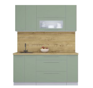 ГОТОВАЯ КУХНЯ ПЛАСТИК 1,7В (ПОЛЫНЬ/ ПОЛЫНЬ)