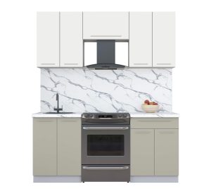 ГОТОВАЯ КУХНЯ ПЛАСТИК 1,8А (ЗЕФИРНЫЙ/ ЛАТТЕ)