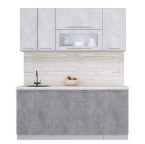 ГОТОВАЯ КУХНЯ ПЛАСТИК 1,8В (ОКСИД СВЕТЛЫЙ/ ОКСИД ТЕМНЫЙ)