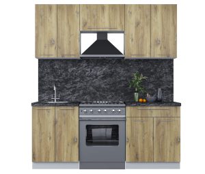 ГОТОВАЯ КУХНЯ ПЛАСТИК 1,9А (ДУБ ЭПОКСИД/ ДУБ ЭПОКСИД)