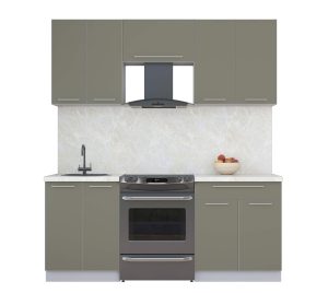 ГОТОВАЯ КУХНЯ ПЛАСТИК 1,9А (КВАРЦЕВЫЙ/ КВАРЦЕВЫЙ)