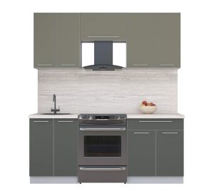 ГОТОВАЯ КУХНЯ ПЛАСТИК 1,9А (КВАРЦЕВЫЙ/ ШТОРМ)