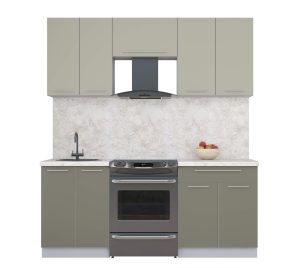 ГОТОВАЯ КУХНЯ ПЛАСТИК 1,9А (ЛАТТЕ/ КВАРЦЕВЫЙ)