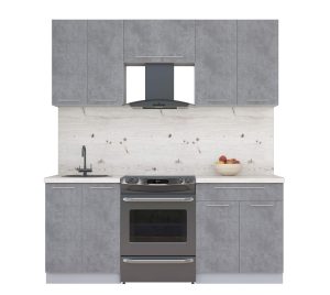 ГОТОВАЯ КУХНЯ ПЛАСТИК 1,9А (ОКСИД ТЕМНЫЙ/ ОКСИД ТЕМНЫЙ)