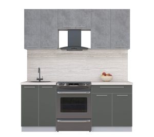 ГОТОВАЯ КУХНЯ ПЛАСТИК 1,9А (ОКСИД ТЕМНЫЙ/ ШТОРМ)