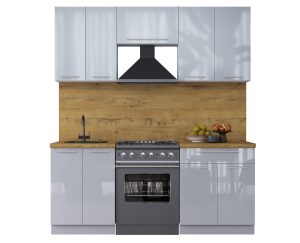 ГОТОВАЯ КУХНЯ ПЛАСТИК 1,9А (ТУМАННЫЙ ГЛЯНЕЦ/ ТУМАННЫЙ ГЛЯНЕЦ)