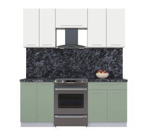 ГОТОВАЯ КУХНЯ ПЛАСТИК 1,9А (ЗЕФИРНЫЙ/ ПОЛЫНЬ)