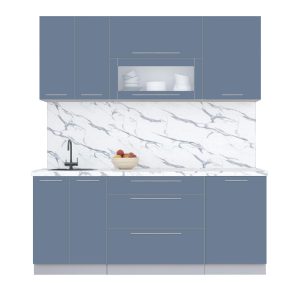 ГОТОВАЯ КУХНЯ ПЛАСТИК 1,9В (АРКТИЧЕСКИЙ/ АРКТИЧЕСКИЙ)